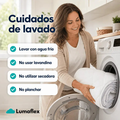CUBRECOLCHON DELUXE LUMAFLEX™️ | CALIDAD HOTEL Y EXTRA SUAVE