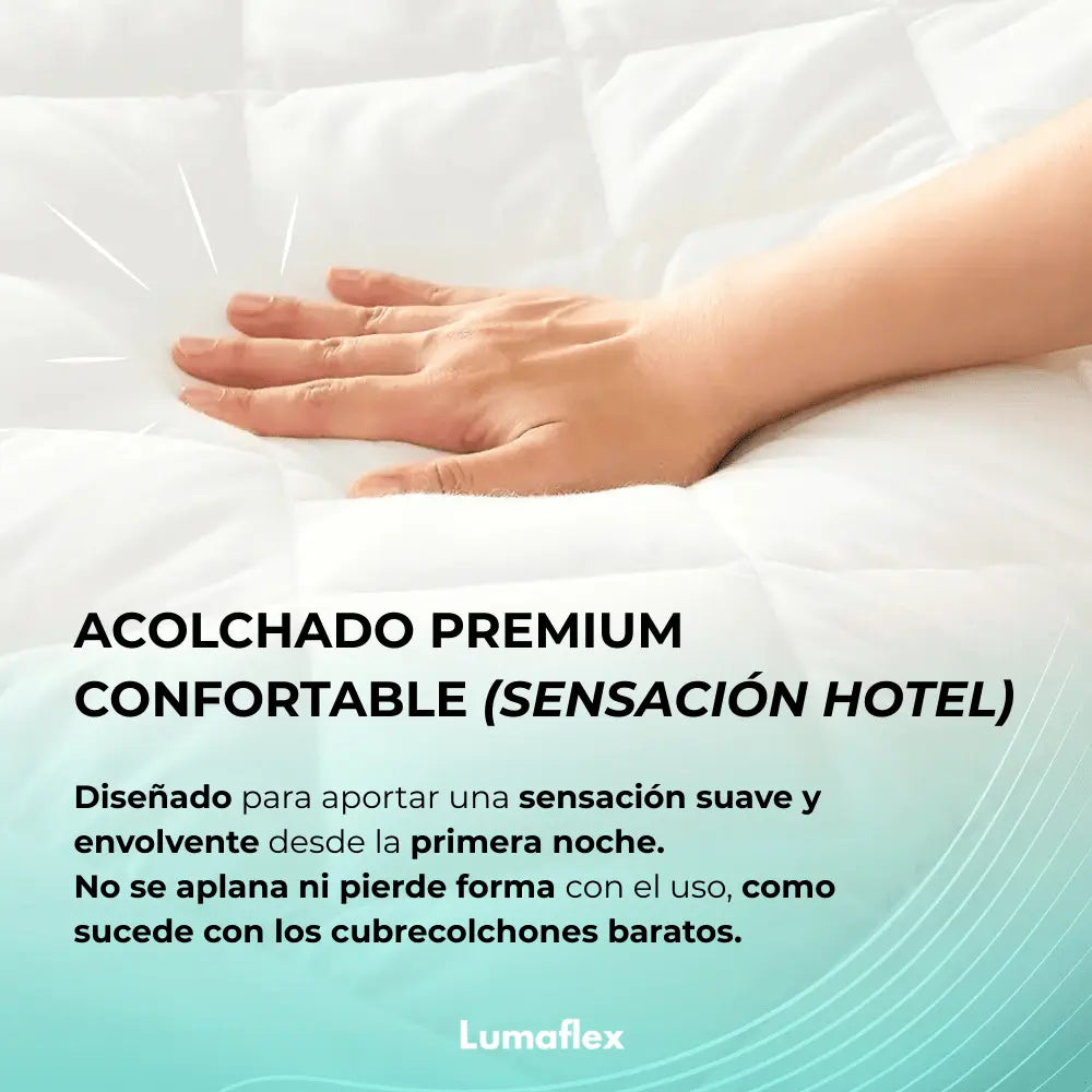 CUBRECOLCHON DELUXE CALIDAD HOTEL | PROTECTOR Y EXTRA SUAVE