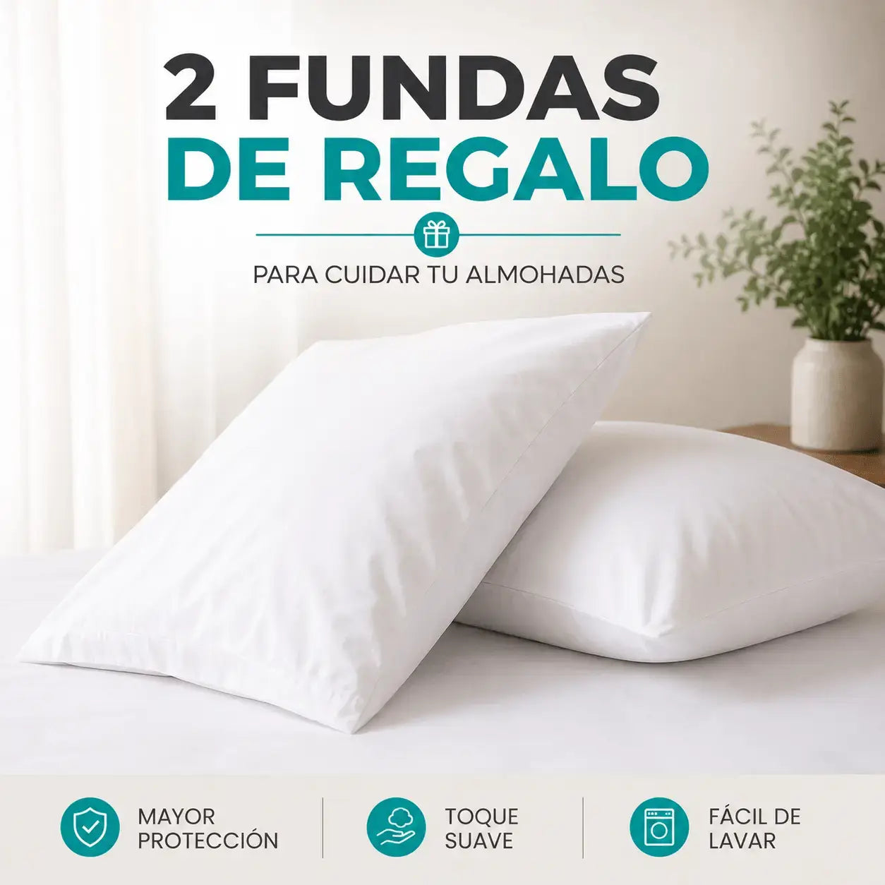 PACK 3X1 CALIDAD HOTEL LUMAFLEX™️ - CUBRECOLCHON DELUXE + 2 FUNDAS DE ALMOHADAS