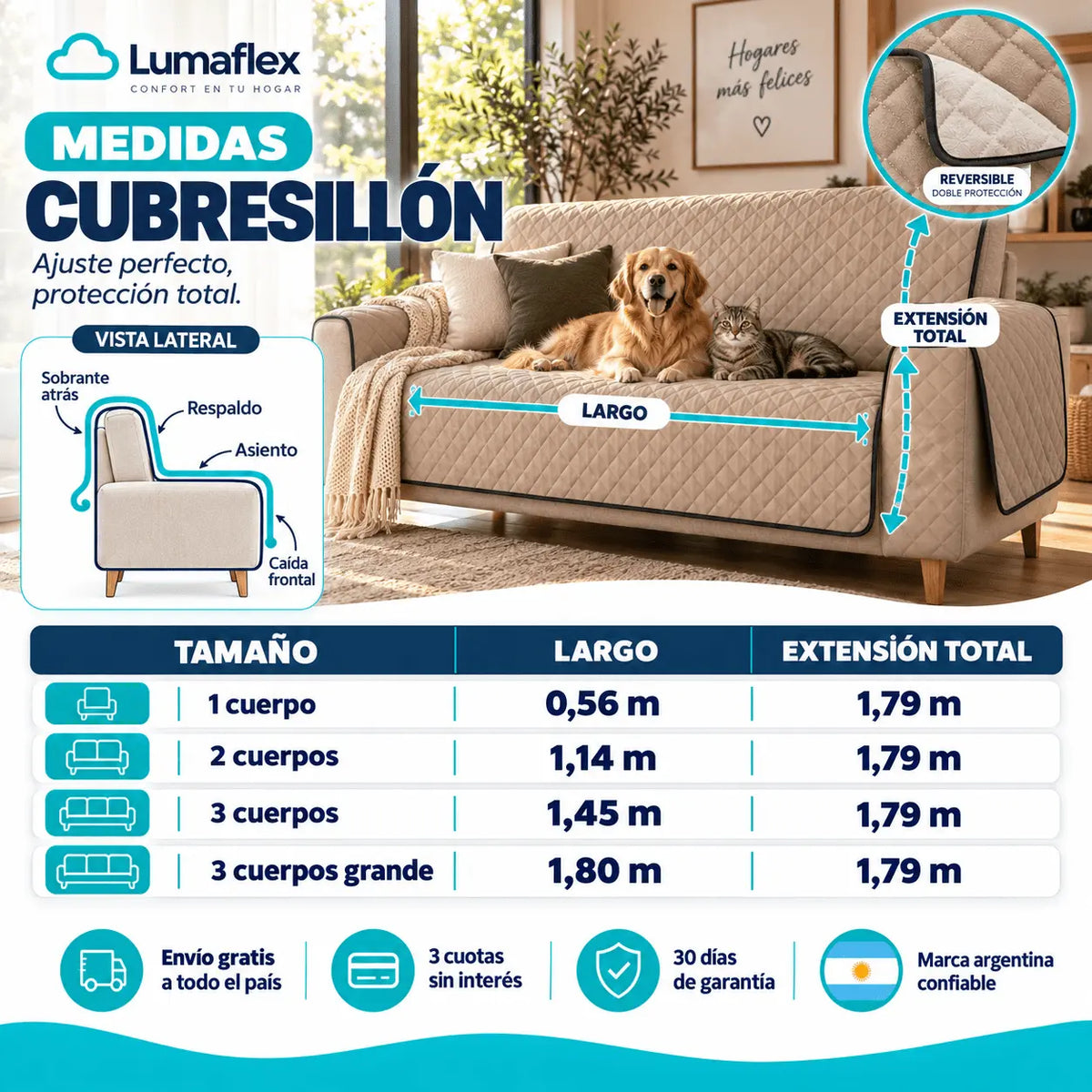 CUBRESILLON MATELASEADO LUMAFLEX™️ - CALIDAD HOTEL