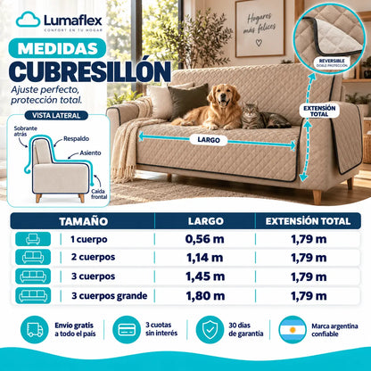 CUBRESILLON MATELASEADO LUMAFLEX™️ - CALIDAD HOTEL