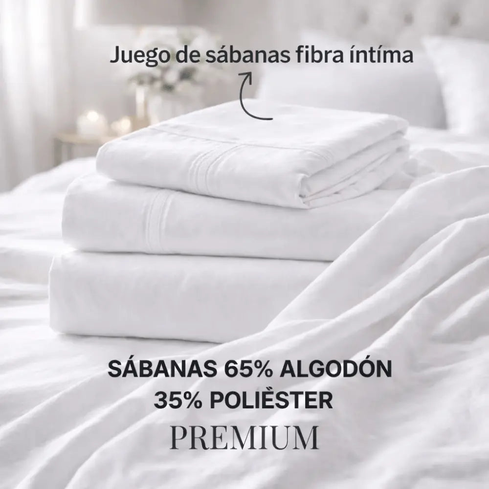 JUEGO DE SABANAS FIBRA INTIMA 144 HILOS