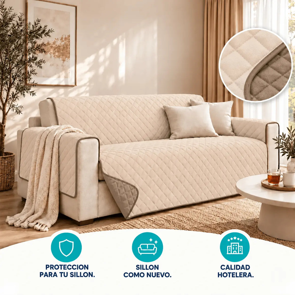 CUBRESILLON MATELASEADO LUMAFLEX™️ - CALIDAD HOTEL